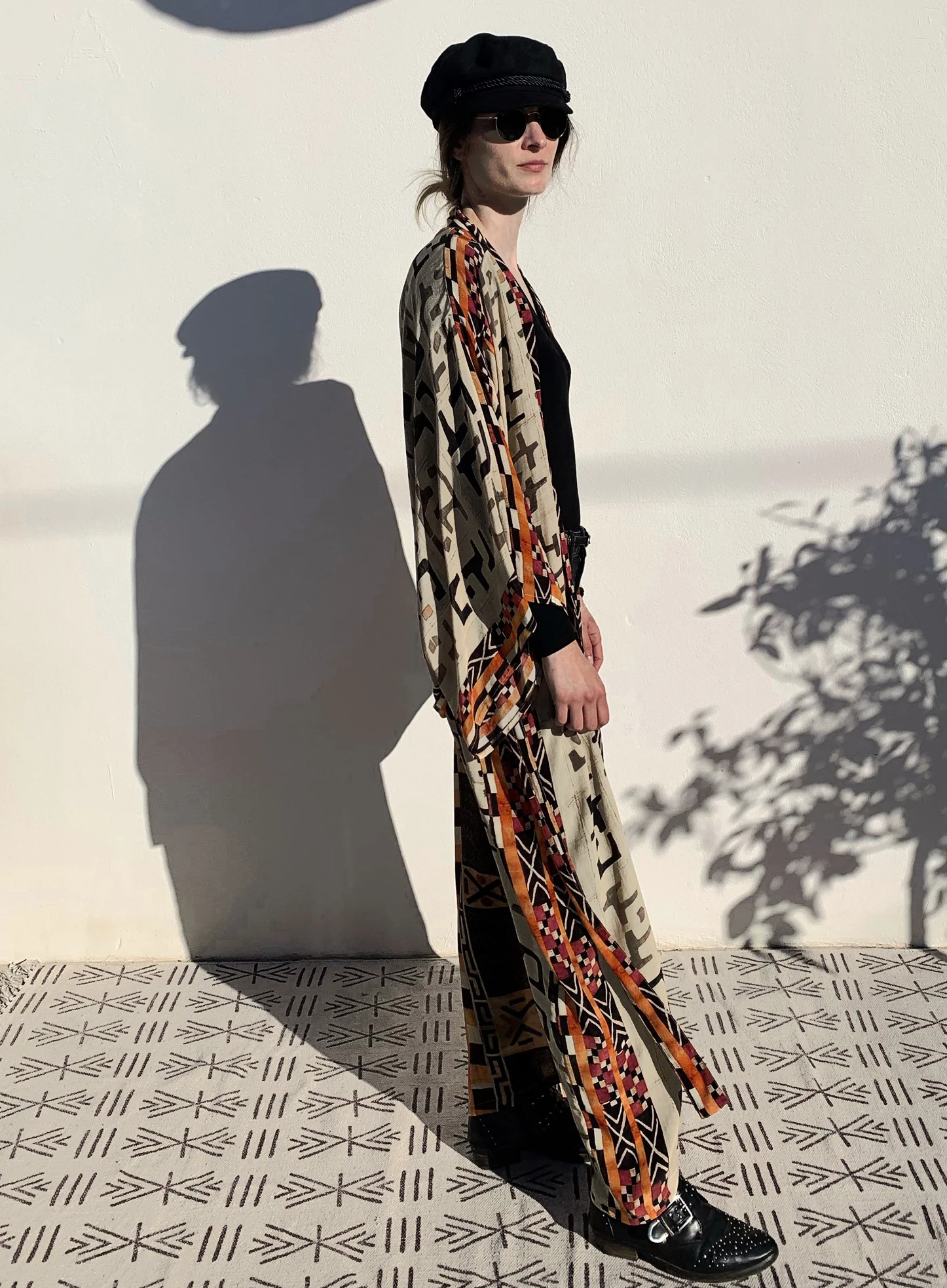 kimono long motif ethnique