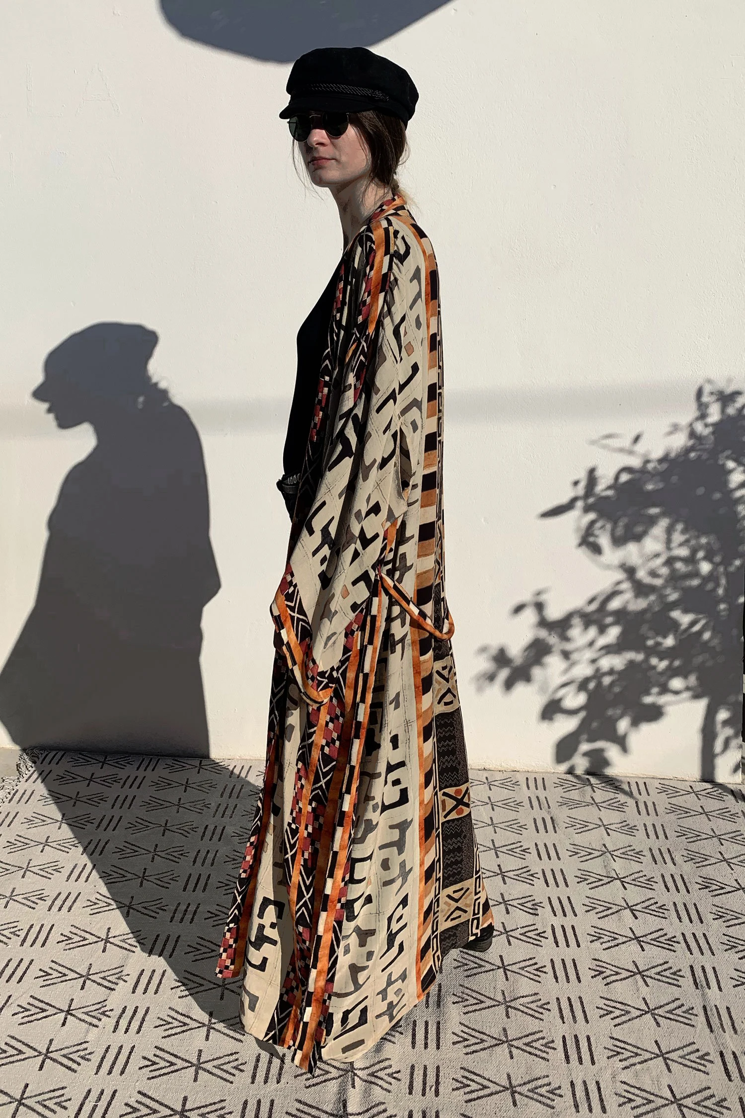 kimono éthique à motifs bohèmes