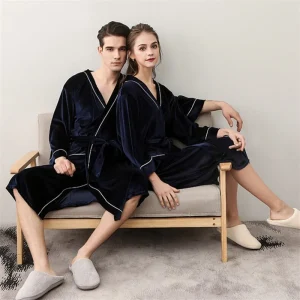 kimono velours homme et femme