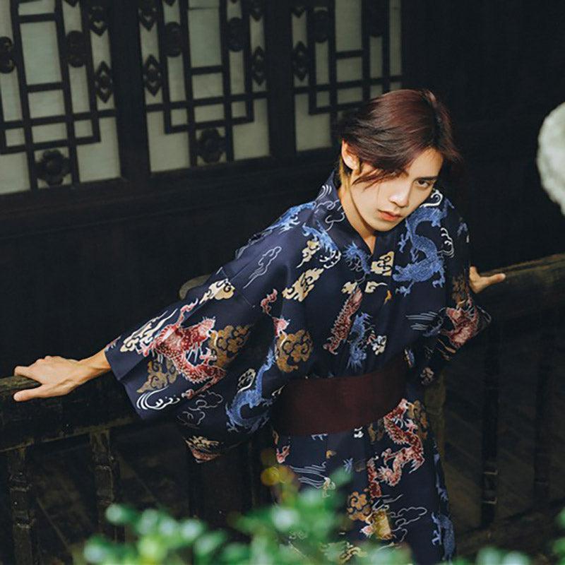 kimono en coton pour homme style japonais