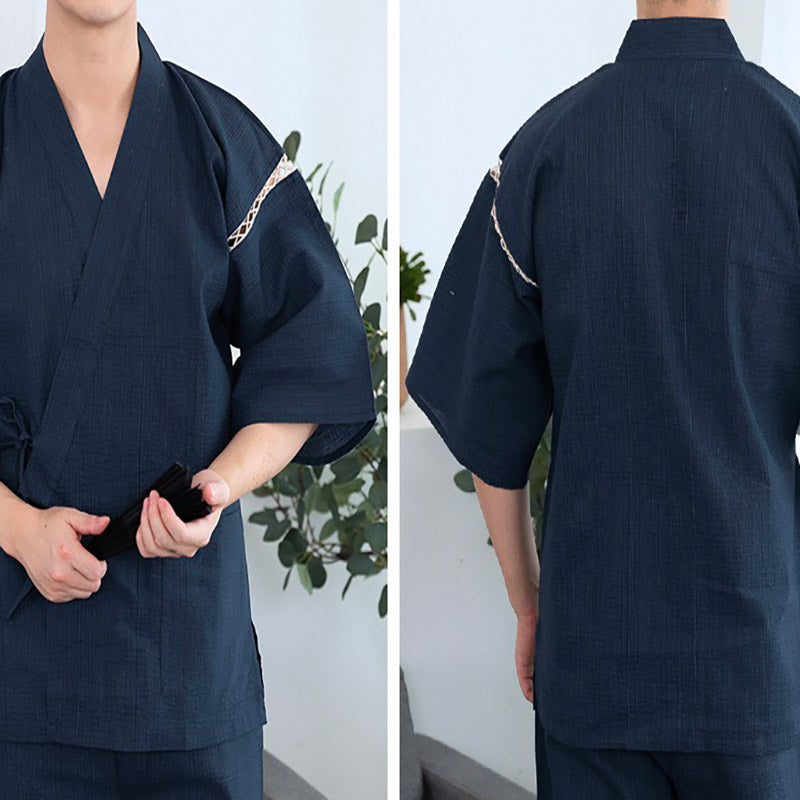 vêtement de nuit homme kimono manches courtes