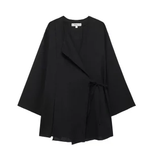 veste kimono femme noire