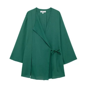 veste kimono femme verte