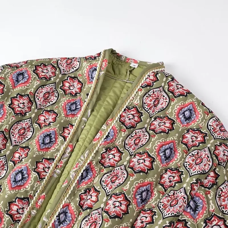 veste élégante floral vert