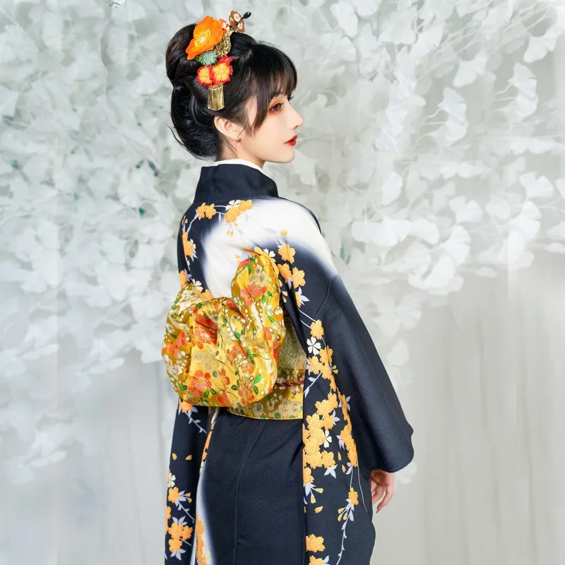 kimono élégant femme noir