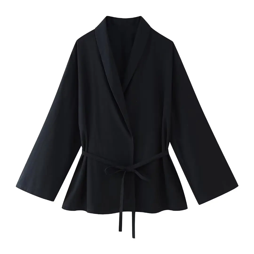 veste kimono en lin pour femme