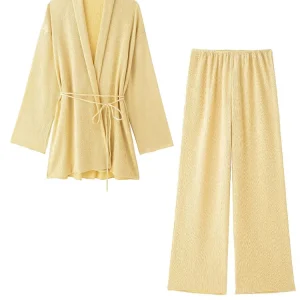 ensemble kimono femme jaune