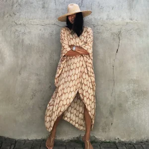 kimono de plage léger beige