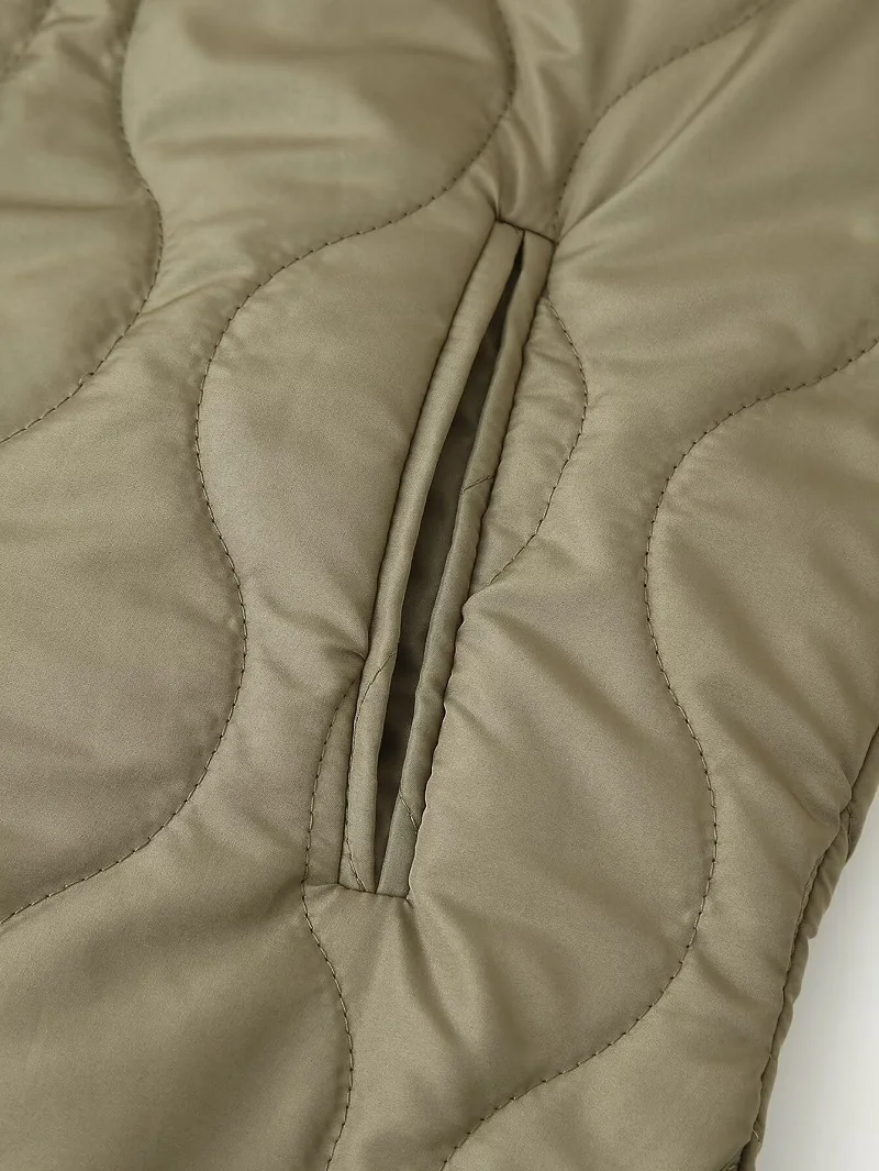 veste matelassée pour femme khaki