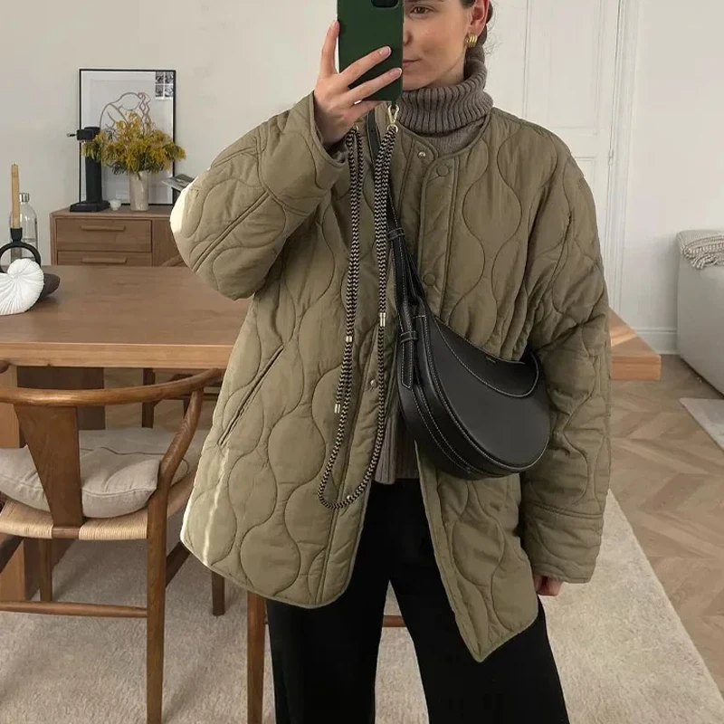 kimono matelassé vert khaki