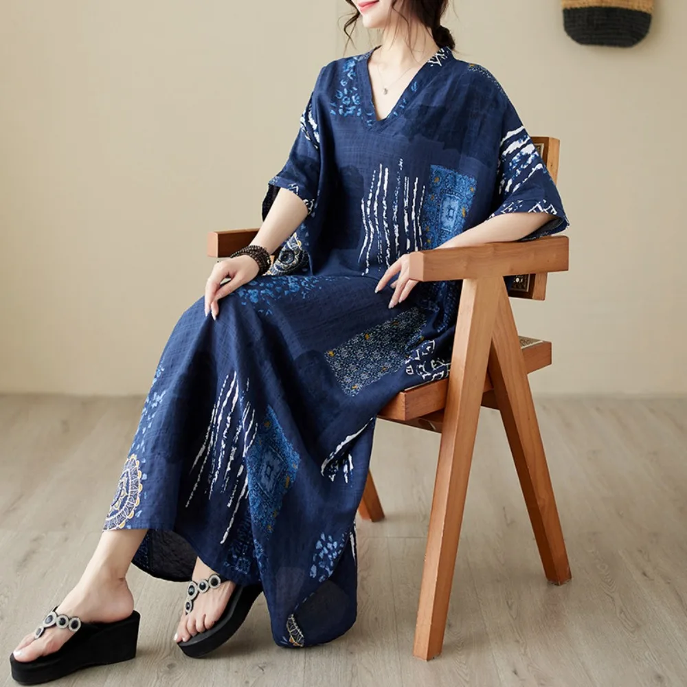 kimono femme bleu