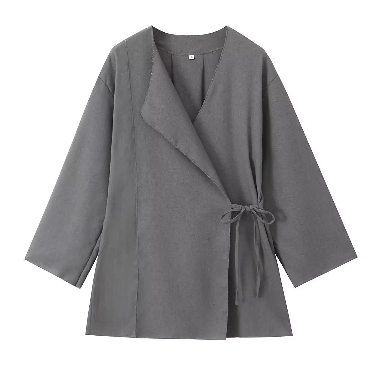 veste kimono femme grise