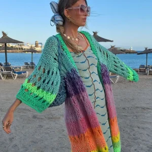kimono crochet multicolore