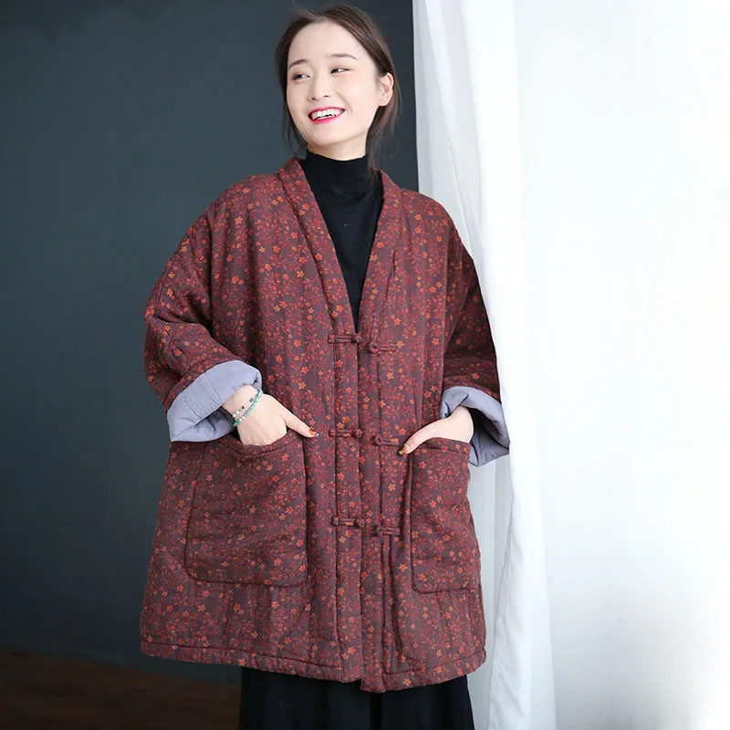 manteau matelassé style Hanfu