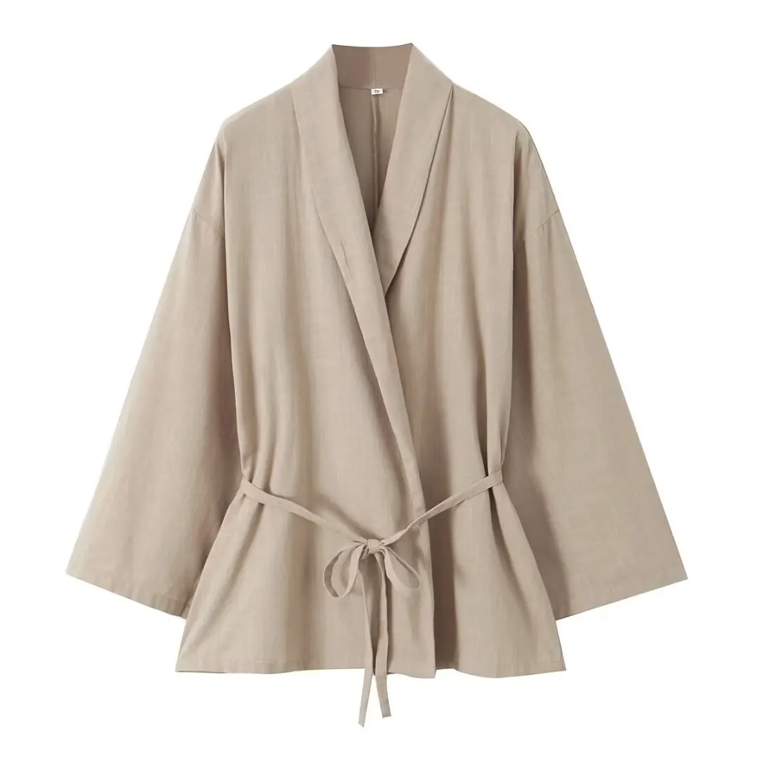 veste légère en polyester kimono