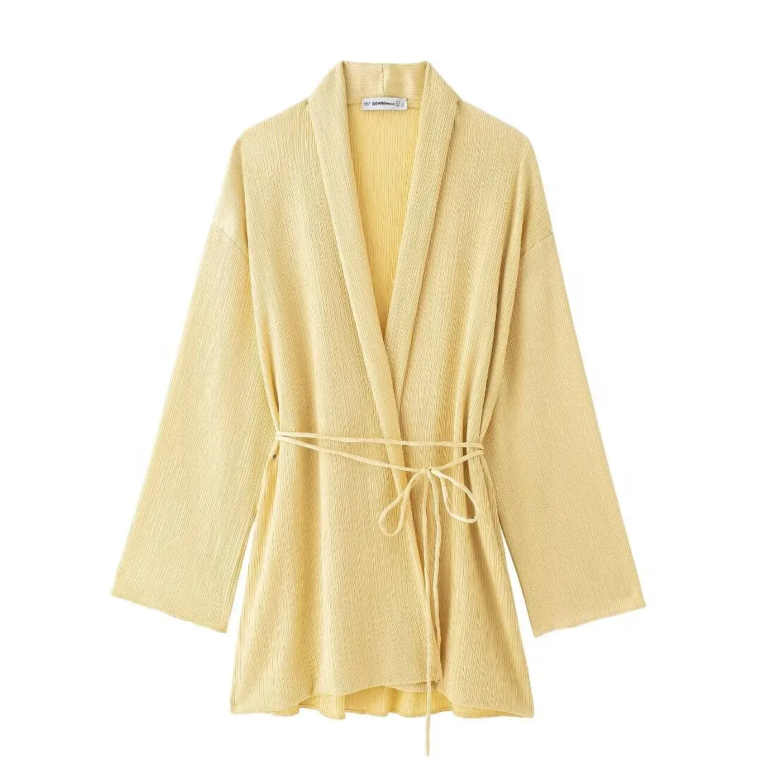 kimono femme jaune élégant