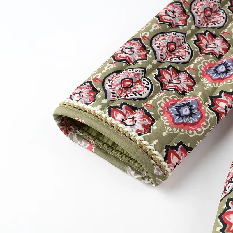 veste tendance floral vert