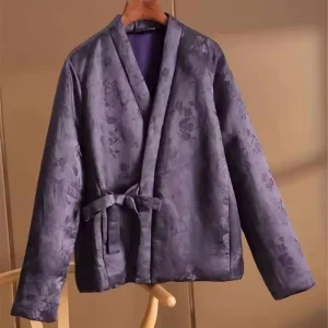 kimono femme hiver violet