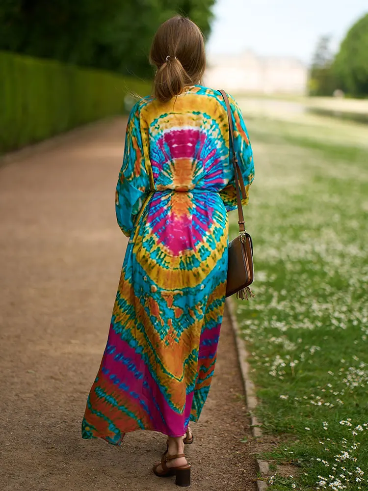 kimono léger été femme en arc-en-ciel