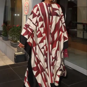 robe kimono femme geometrie