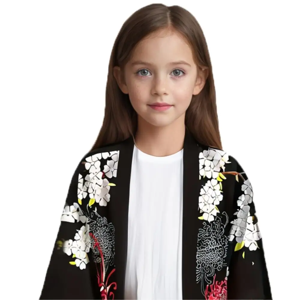 veste noire pour fillette avec motif chat