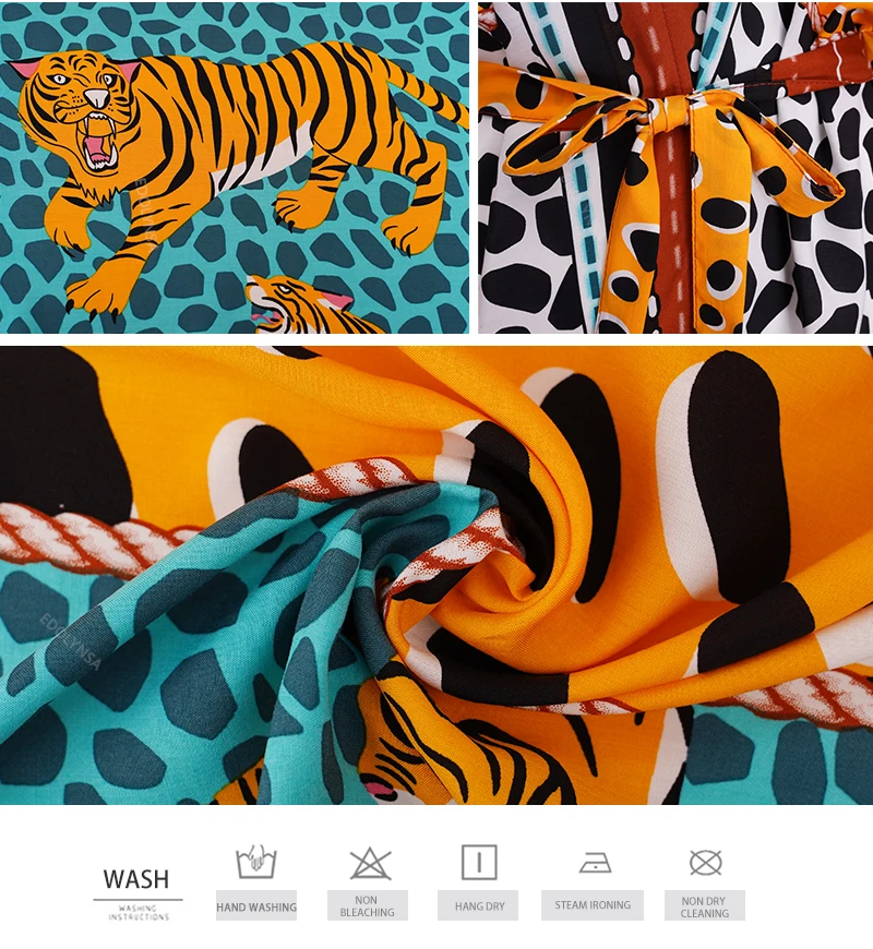 kimono avec motifs animaliers