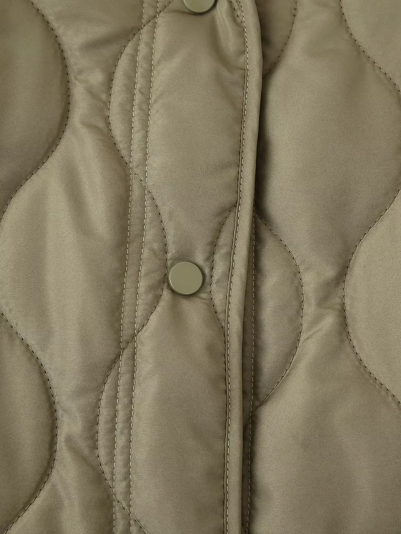 veste casual khaki matelassée