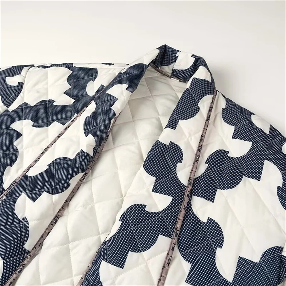 veste kimono bleue vintage