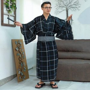 yukata à carreaux