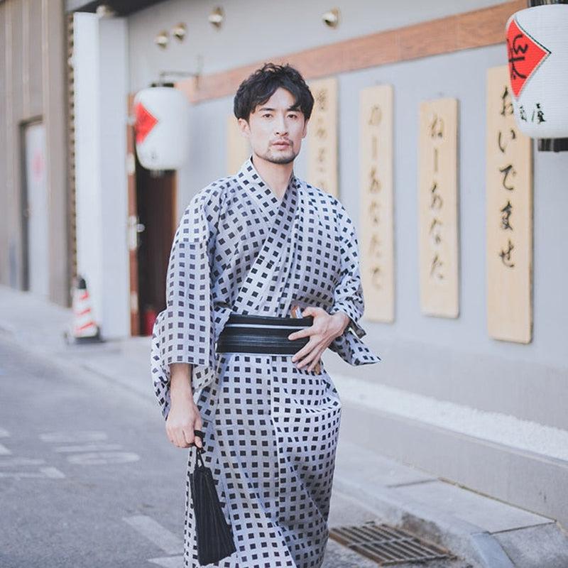 yukata à pois homme
