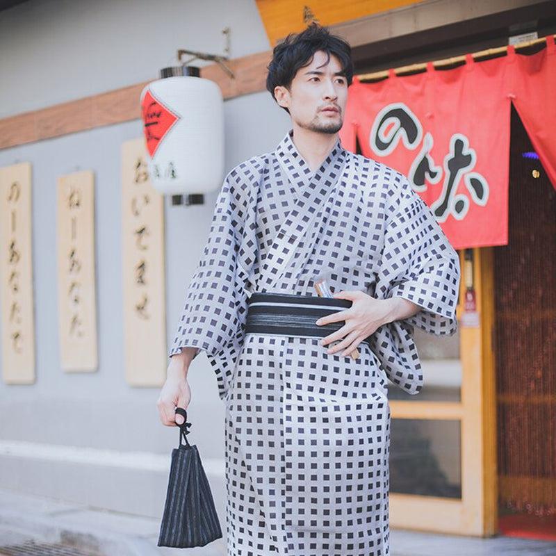 kimono japonais à pois homme
