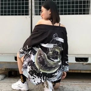 Veste Kimono Court Femme | Haori Streatwear