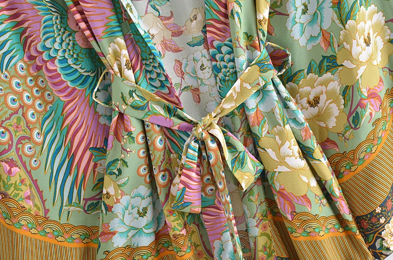 kimono court à motifs pour femme