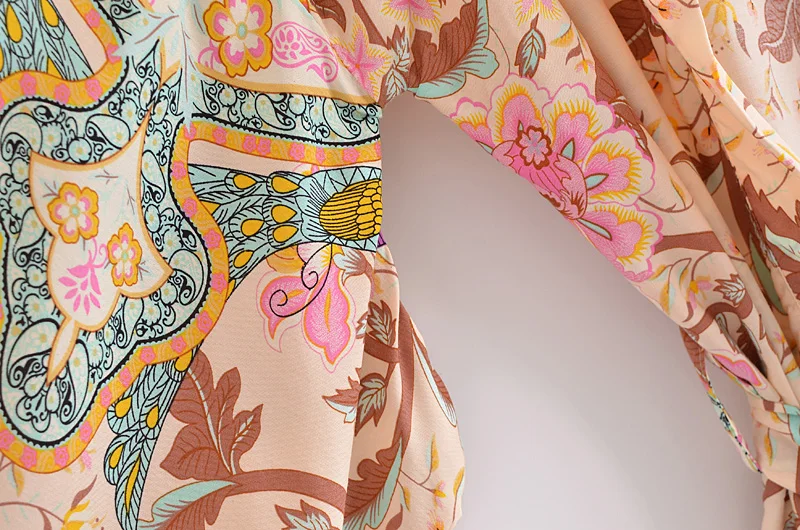 haori féminin à motifs bohémiens