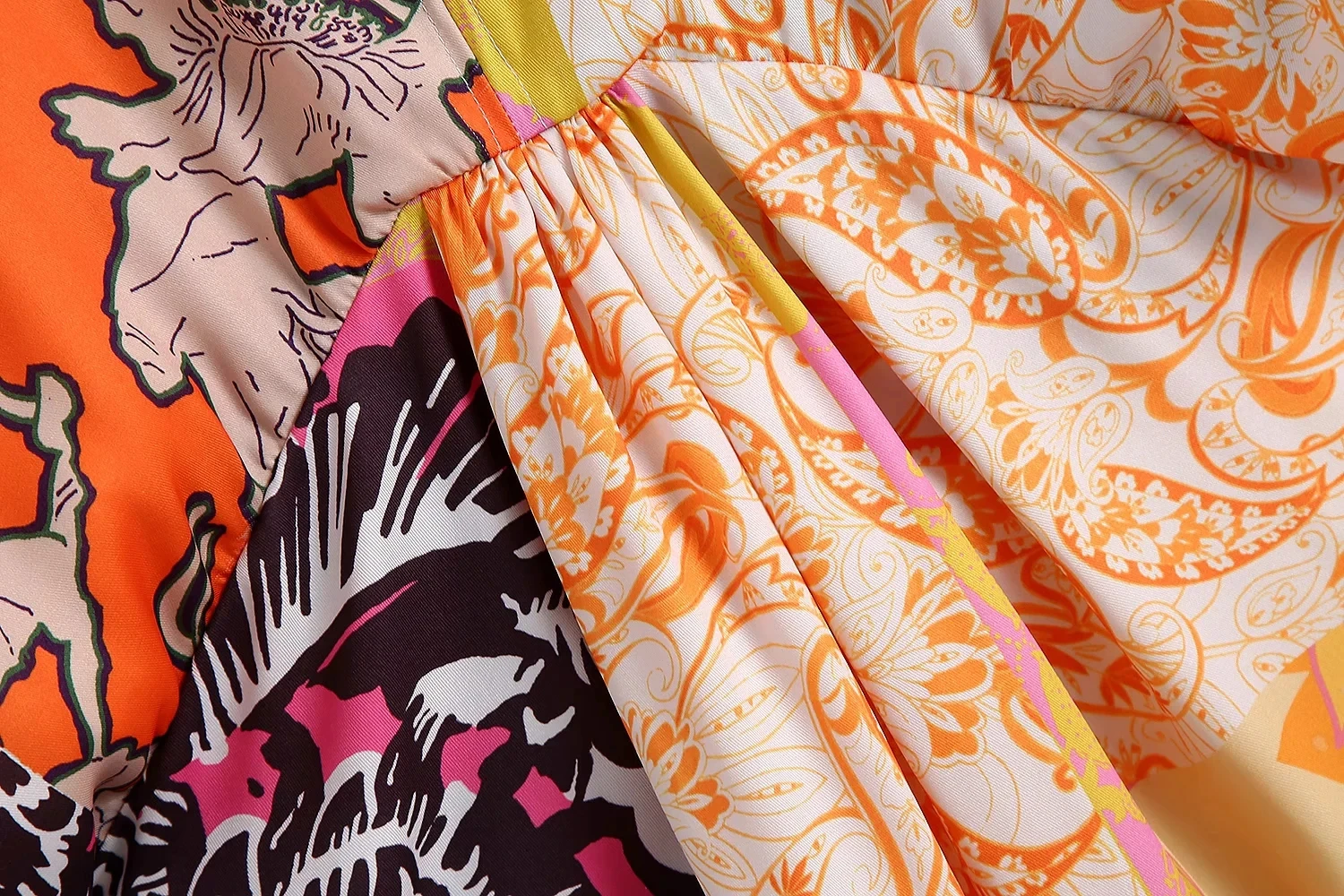 vetement kimono orange pour femmes