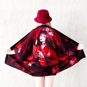 Veste Kimono Court Femme | Haori Geisha