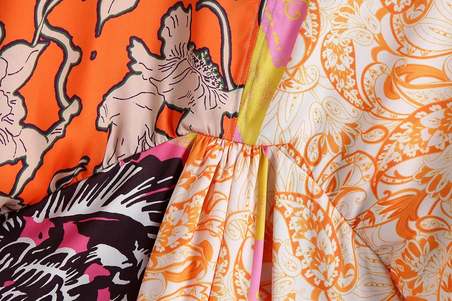 robe d'été style kimono orange