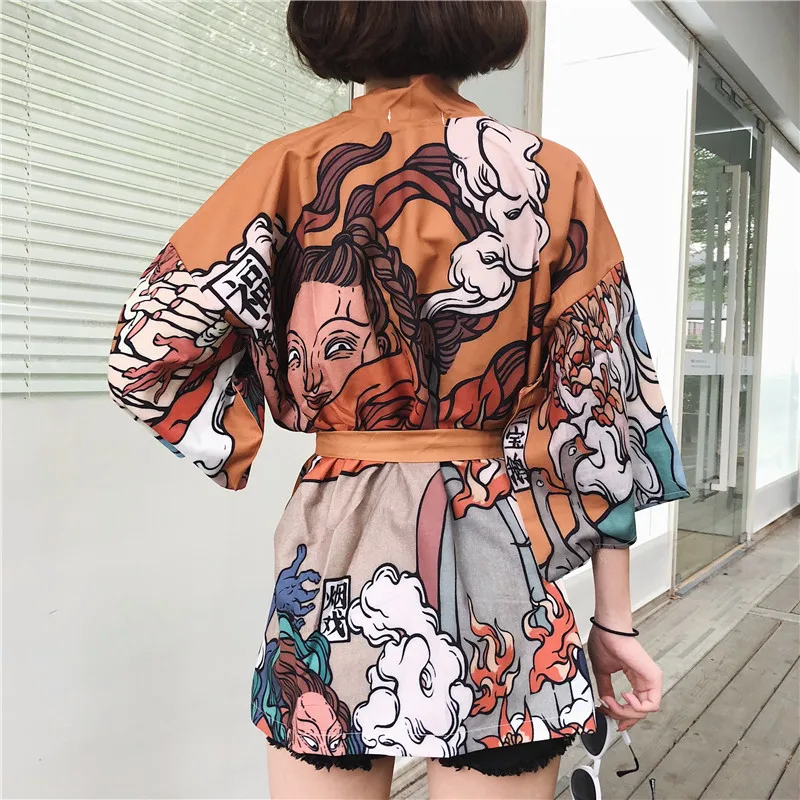 Veste Kimono Court Femme | Haori Japon