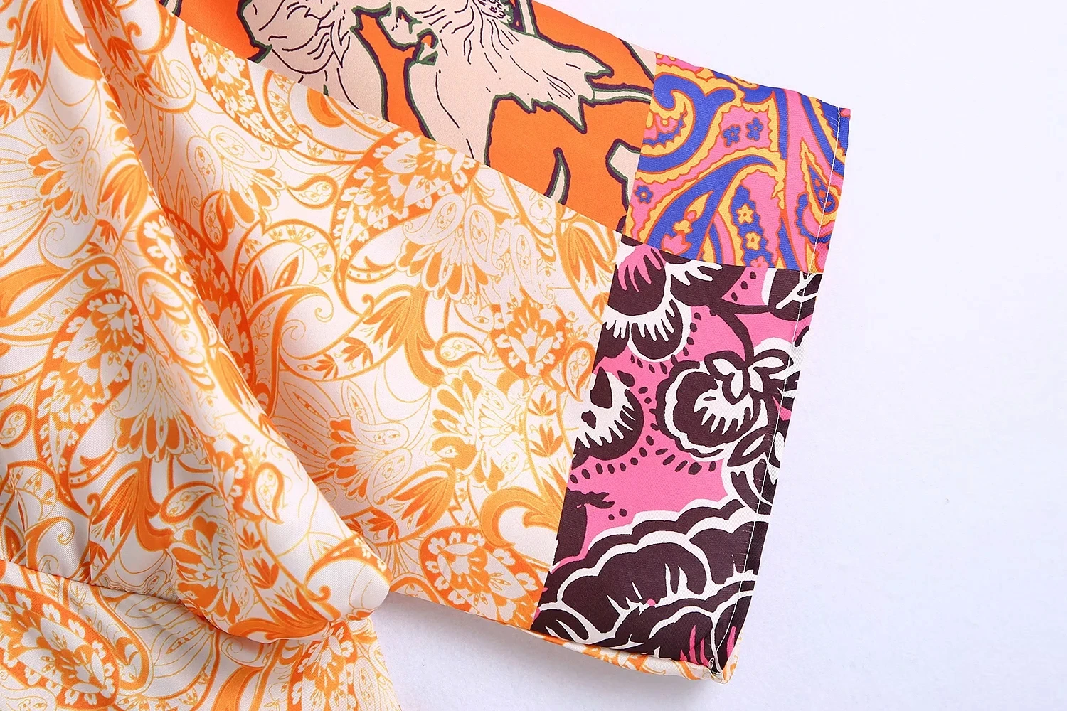 robe fluide kimono orange femme