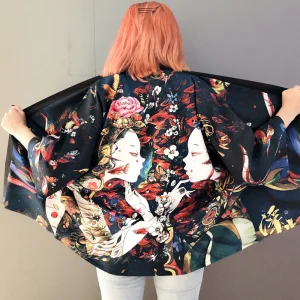 Veste Kimono Court Femme | Haori Jumelles