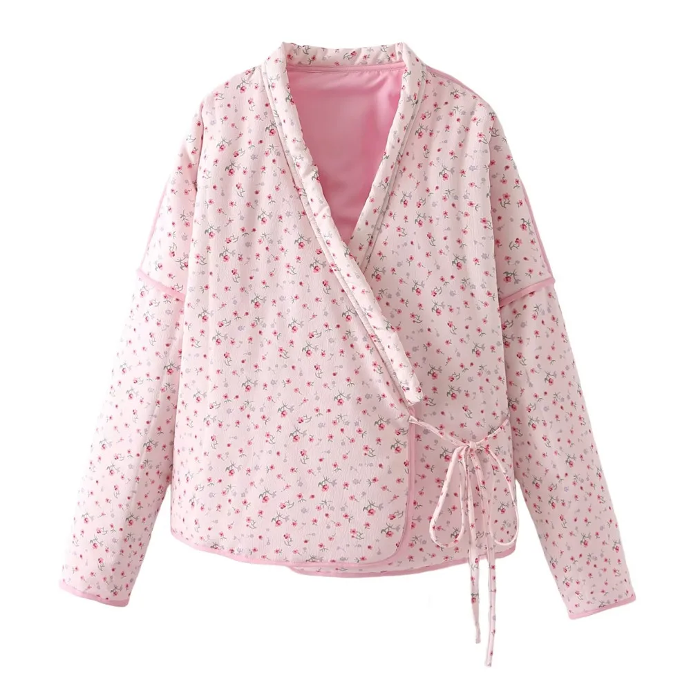 Veste Kimono Fleuri Femme | Rose