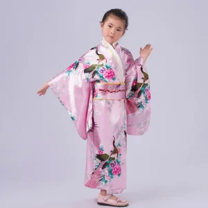 Kimono Fille Yukata | Rose