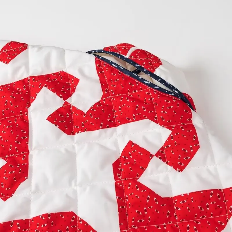 veste rouge matelassée tendance rétro