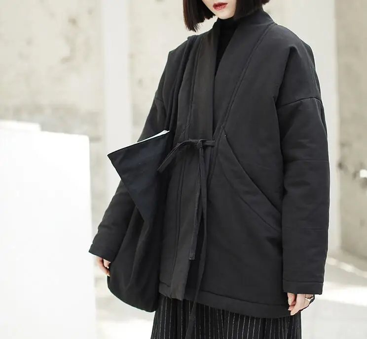 Manteau Kimono Noir | Elegance