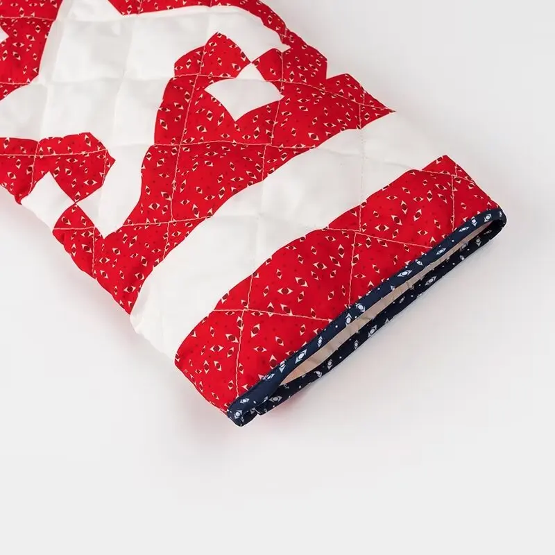 veste de style japonais matelassée rouge