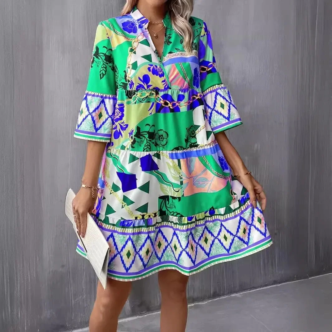 kimono court vert pour femmes