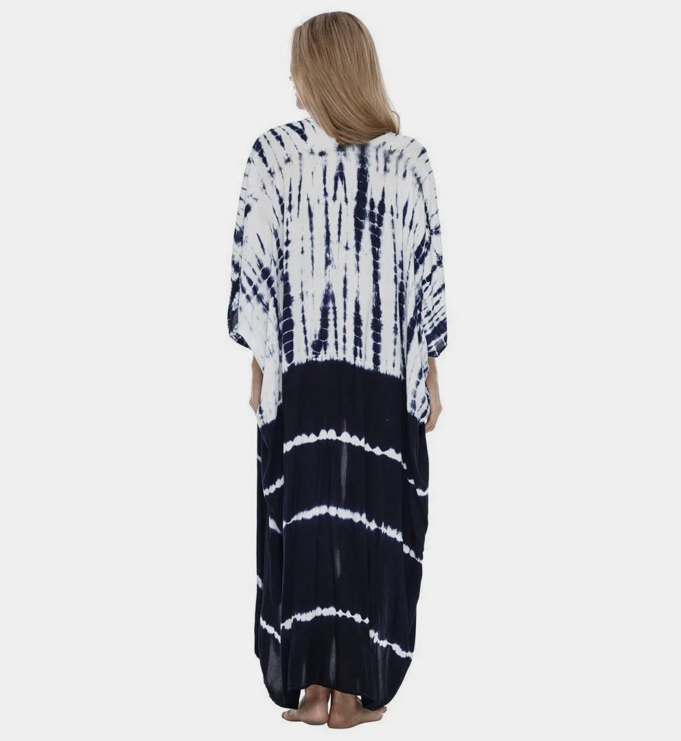 vêtement d'été tie dye noir et blanc