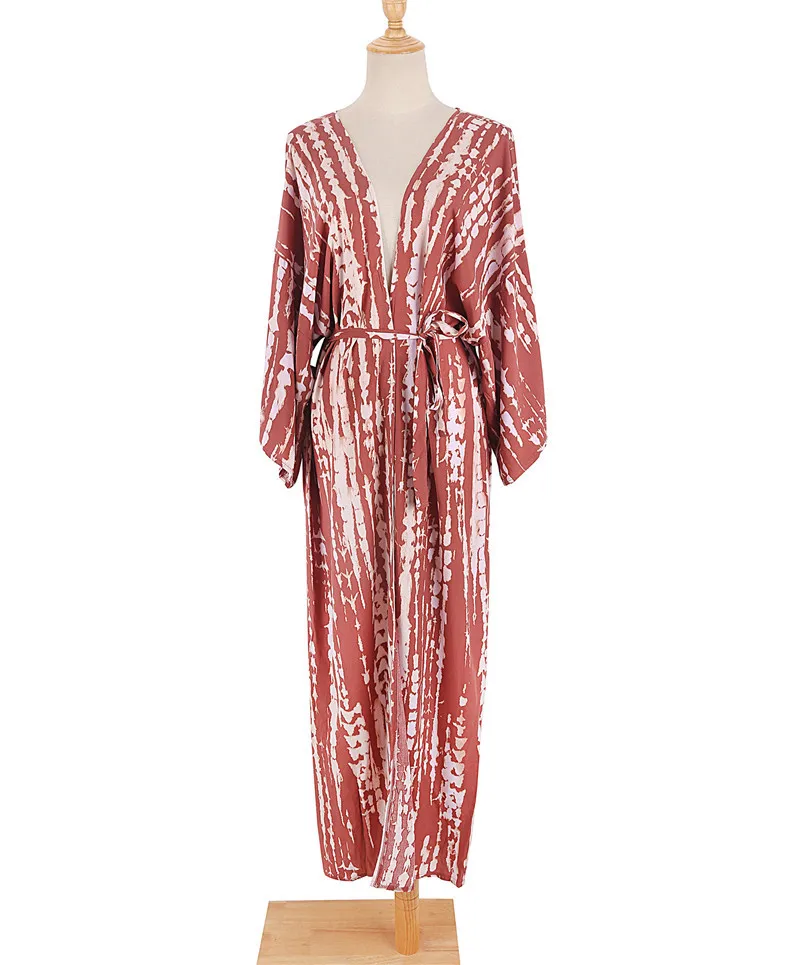 robe de plage rose avec effet tie-dye