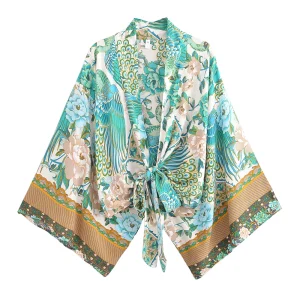 Top Kimono Court Femme Bohème | Vintage