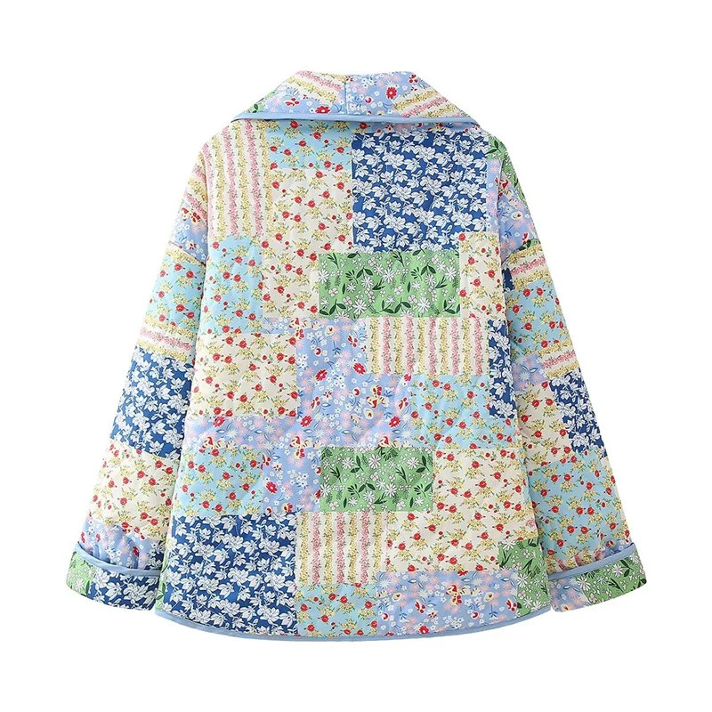 veste patchwork verte style kimono